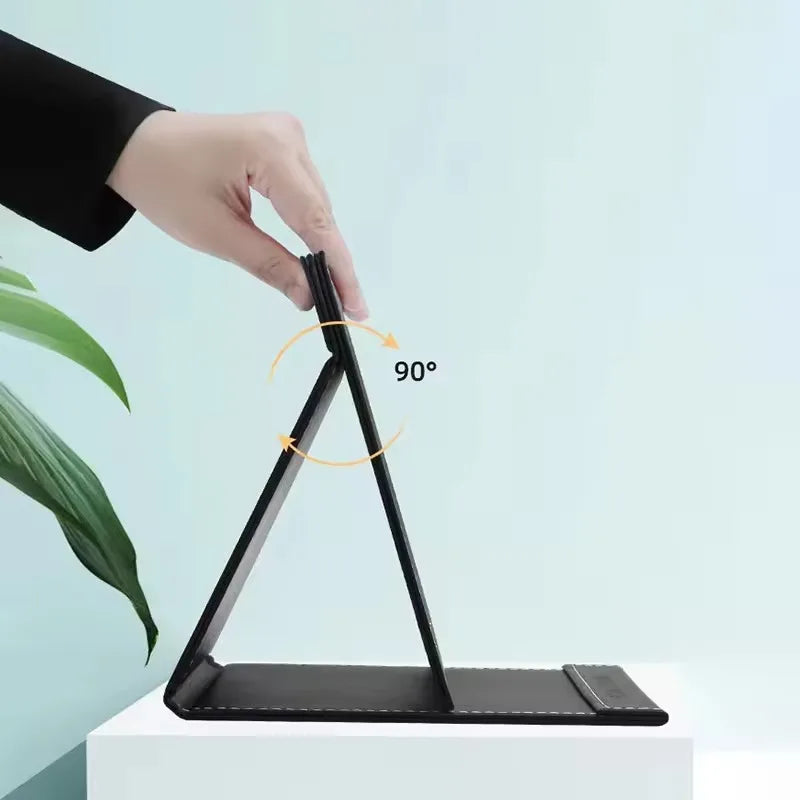 Foldable Square Cosmetic Leather Full Edge Portable Student Princess Style High-definition Dressing Mirror Durable Anti-fall