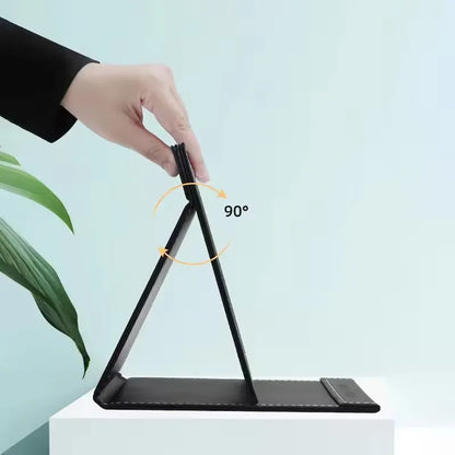 Foldable Square Cosmetic Leather Full Edge Portable Student Princess Style High-definition Dressing Mirror Durable Anti-fall