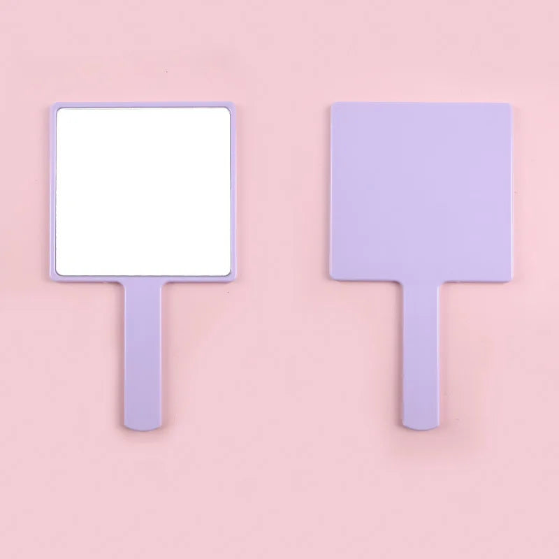 Zonyin New Arrival Large Size square Handheld Makeup Mirror 15*27cm Plastic Travel Mirror  with Custom Logo for Hair Salon