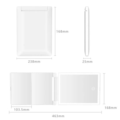 Zonyin Portable Led Light Mirror Travel Desktop Makeup Mirror Cosmetic Compact 1X 2X 5X Magnifying Table Mirror with Led Light