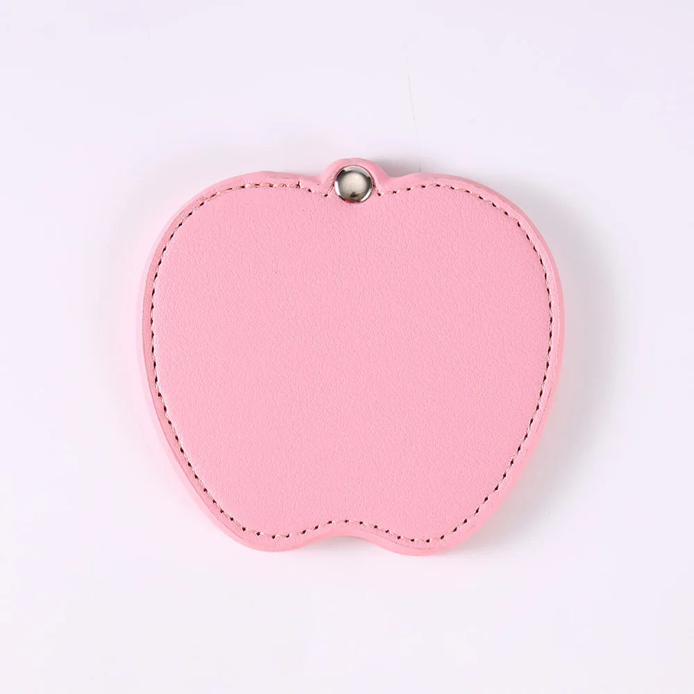 Zonyin Wholesale Gold Silver Apple Designed Travel Makeup Mirror Custom Logo Portable Small Pocket Mirrors for Christmas Gifts