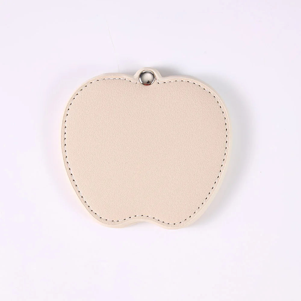 Zonyin Wholesale Gold Silver Apple Designed Travel Makeup Mirror Custom Logo Portable Small Pocket Mirrors for Christmas Gifts