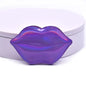 Zonyin Wholesale Personalized Custom Glittery Leather Lip Shaped Small Compact Pocket Makeup Mirror With Logo
