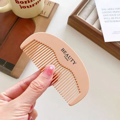 Zonyin Customized LOGO Eco-friendly Acetate Travel Pocket Comb Portable Handheld Makeup Mirror Set With Women Girls