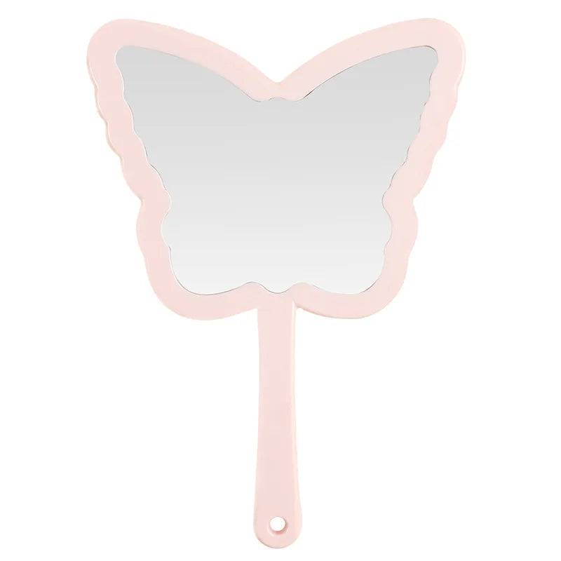 Zonyin 2025 New Plastic Travel Makeup Mirror Butterfly Shape Makeup Hand Mirror Vanity Cosmetic Mirror With Customized Logo