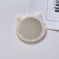 Zonyin Private Label Cat-Shape Travel Cosmetic Mirror Custom logo Acetate Small Pocket Mirror for Makeup Promotional Gift