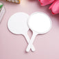 Zonyin Recyclable Plastic Round Makeup Mirror Single Sided Portable Small Handheld Mirror Customized logo Travel Mirror