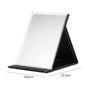 Factory Direct Silver Finish Foldable Square Glass Frame Cosmetic Mirror with Magnifying Feature for Desktop Use