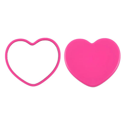 Zonyin Wholesale Cute Plastic Small Heart Pocket Makeup Mirror Custom Logo Mini Portable Compact Travel  Mirror  for Women Girls