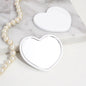 Zonyin Wholesale Cute Plastic Small Heart Pocket Makeup Mirror Custom Logo Mini Portable Compact Travel  Mirror  for Women Girls
