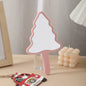 Zonyin Creative Personalized New Year's Gift Cartoon Christmas Tree Silver Finish Handheld Portable Makeup Mirror for Women