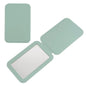 Zonyin Custom Portable Makeup Mirror Foldable Solid Color PU Leather Simple Mini Compact Cute Pocket Mirror for Woman Girls Gift