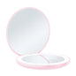 Zonyin Round 10X Magnifying Led Portable Cute Makeup Mirror Vanity Mirror With Lights Compact Pocket Make up Mirror with Logo