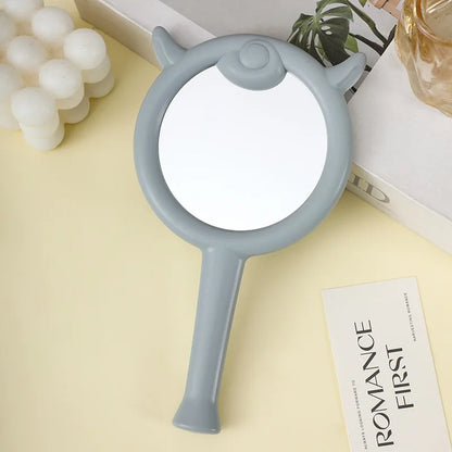 Zonyin Plastic Lamb-shaped Handheld Makeup Mirror Cute Cartoon Portable Girl Vanity Mirror Travel Cosmetic Mirror for Girls
