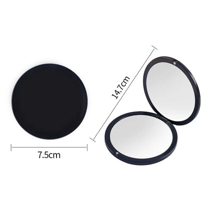 Zonyin Wholesale Folding Flip Mirror Handheld Double-sided Plastic Makeup Mirror Girls' Small Portable Mirror