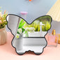 Zonyin Customized Logo Personalized Folding Desktop Cosmetic Mirror Large Cute Butterfly Shape Plastic Table Makeup Mirror
