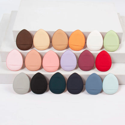 Zonyin Wholesale Cheap Mini Droplet Shaped Cosmetic Puff Small Pointed Finger Foundation Powder Puff for Make up