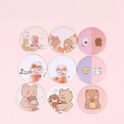 Custom Personalized Silver Finish Foldable Small Gift Tin Mini Portable Makeup Mirror Girls Cosmetic Souvenir Travel Pocket