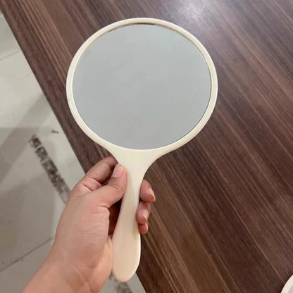 Zonyin New Arrival Large Size Round Handheld Makeup Mirror 16*27cm Plastic Travel Mirror  with Custom Logo for Hair Salon