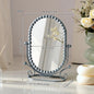 Zonyin Desktop Oval Rotating 360 Makeup Mirror Ins Style Dressing Table Mirror High Aesthetic Bedroom Vanity Mirror
