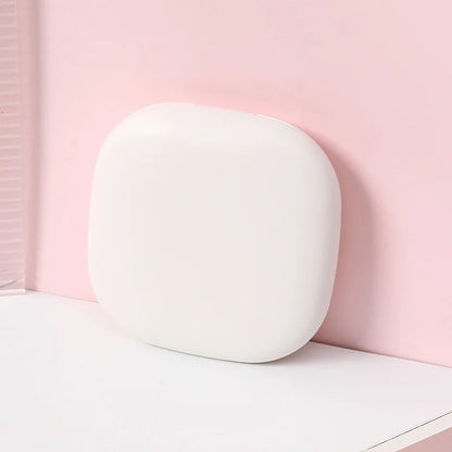 Zonyin Rechargeable Compact Makeup Mirror Dual-Sided LED Lights 5X Magnification Portable Cosmetic Mirror with Square Design