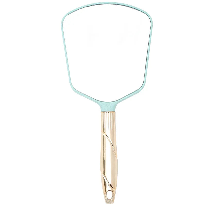 Zonyin Wholesale Custom Vintage Plastic Square Oval Hand Held Makeup Mirror European Retro Handheld Portable Cosmetic Mirror