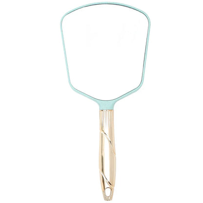 Zonyin Wholesale Custom Vintage Plastic Square Oval Hand Held Makeup Mirror European Retro Handheld Portable Cosmetic Mirror