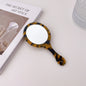 Zonyin Acetate Handheld Retro Oval Travel Mirror Mini Portable Makeup Mirror Daily Cosmetic Makeup Hand Mirror with Handle