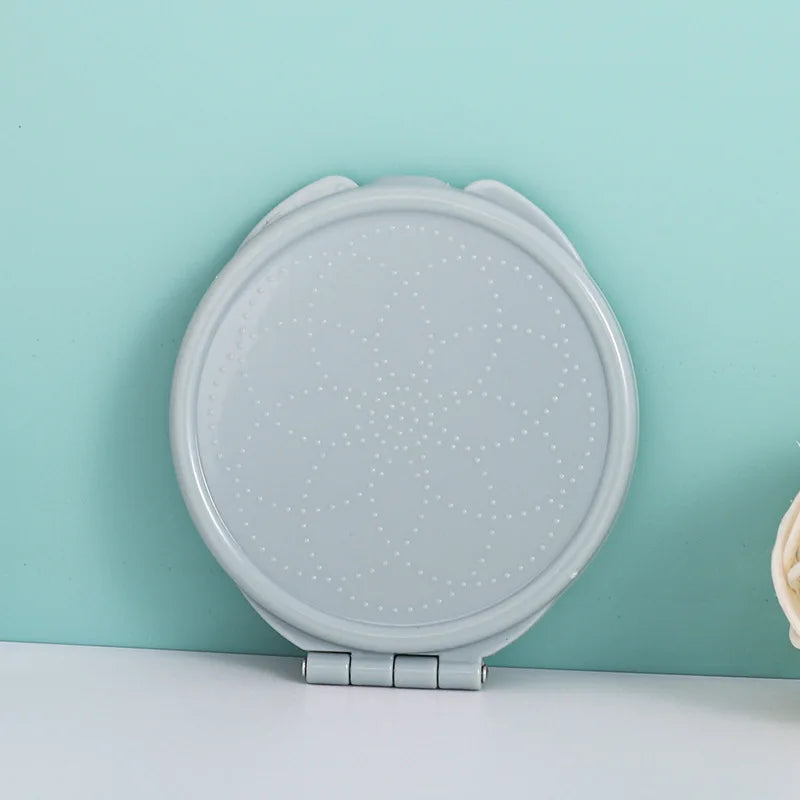 Zonyin Dual-Sided Folding Plastic Makeup Mirror Customized Mini Magnifying Pocket Mirror High Quality Personalized Makeup Tool