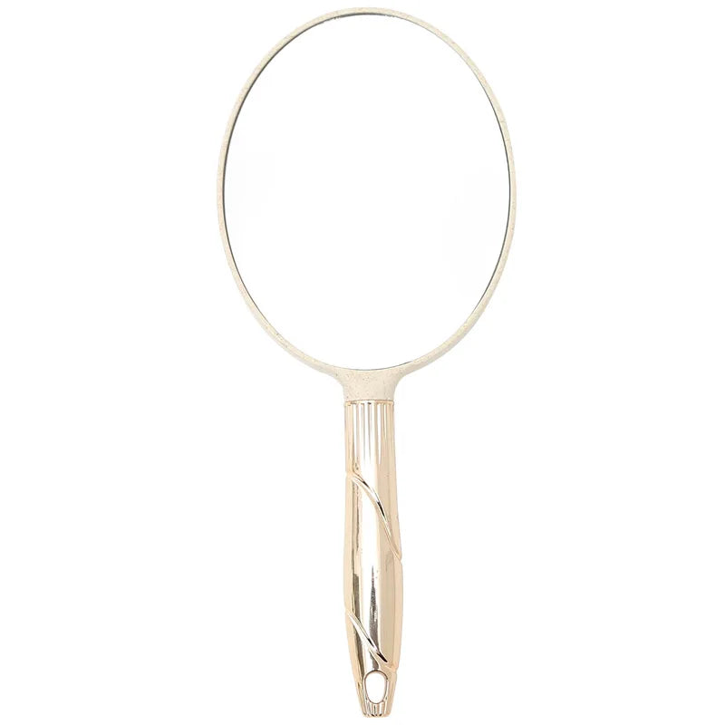 Zonyin Wholesale Custom Vintage Plastic Square Oval Hand Held Makeup Mirror European Retro Handheld Portable Cosmetic Mirror
