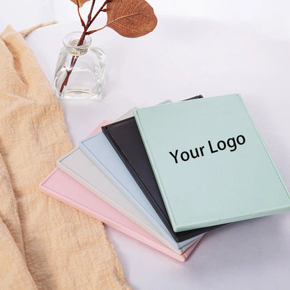 Zonyin Wholesale Folding Cosmetic Mirror Customize Logo Printable Rectangle Foldable Portable Makeup Mirror Promotional Gifts
