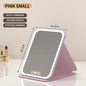 Zonyin Hot Selling LED Light Cosmetic Mirror Portable Folding Desktop Vanity Mirror Foldable Desktop Makeup Mirror for Women