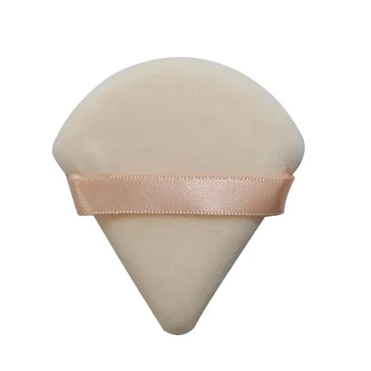 Zonyin Wholesale 3pcs Black Velvet Triangle Powder Puff Custom Logo Soft Mini Large Face Powder Puff for Make up