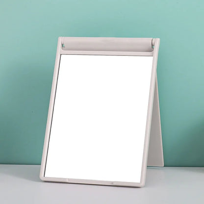 Zonyin High Quality Black Rectangle Folding Compact Travel Makeup Mirror Customizable Plastic Foldable Desktop Mirror for Women