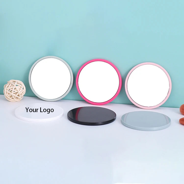 Zonyin Custom Logo Small Round Cosmetic Pocket Mirror Wholesale Mini Makeup Mirror with Promotional Gift Personalized Features