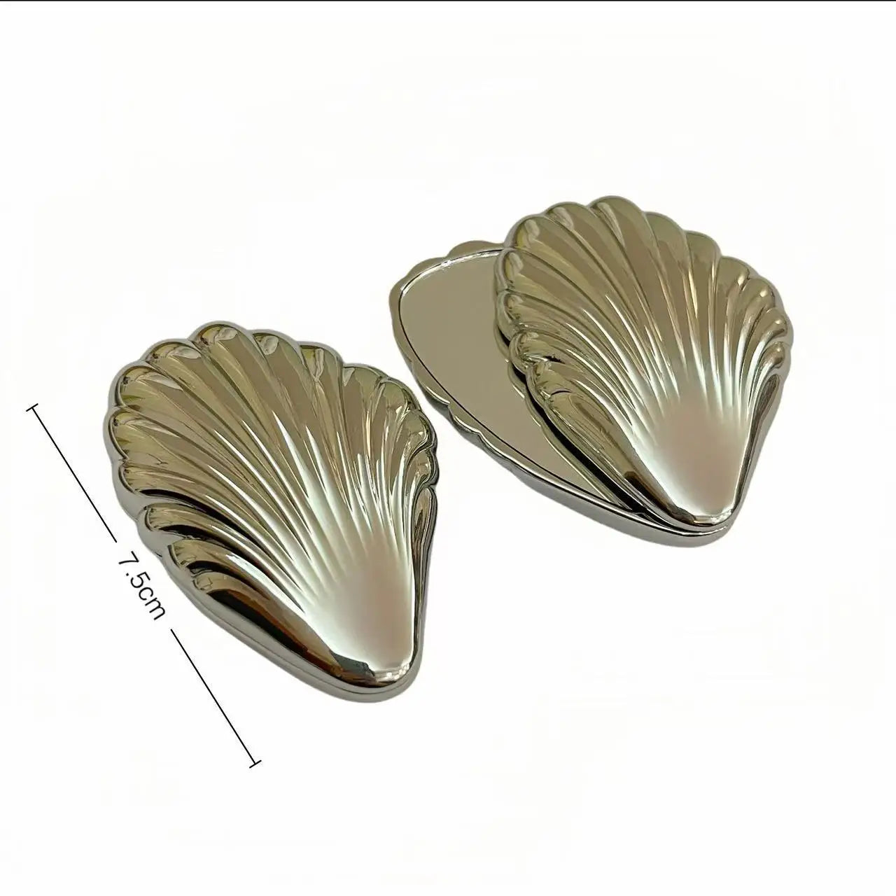 Zonyin New Heart Shape Irregular Design Metal Foldable Mirror Portable Double-sided Small Mirror Promotion Gift for Modern