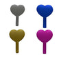 Zonyin Wholesale Cute Plating Silver Hand Held Mirror Custom Logo Plastic Lovely Lady Heart Handheld Makeup Mirror With Handle