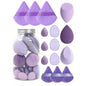 15-piece Mini Triangle Finger Makeup Puff Flocking Air Cushion Makeup Sponge Set Combination Beauty Soft Feature Blending Makeup