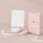 Zonyin Cheap Portable Double-sided ABS LED Compact Travel Pocket Makeup Mirror 1X/2X Magnification Cosmetic Mirror with Light