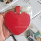 Zonyin Women's Gift Heart Shaped Pu Leather Pocket Mirror Customized Your Logo Small Travel Makeup Mirror for Valentine's Day