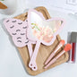 Zonyin New Product Cosmetic Lash Mirror Black Butterfly-shaped Portable Lash Printed Handheld Makeup Mirror for Beauty Salon