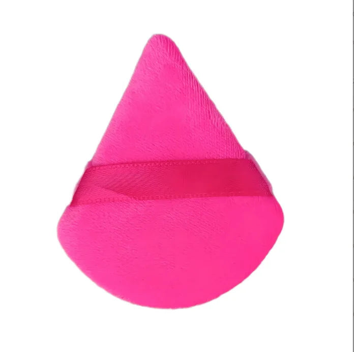 Wholesale Custom Logo Beauty Tool Cotton Makeup Setting Powder Puffs Velvet Cosmetic Puff Face Soft Velour Triangle Powder Puffs
