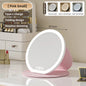 Zonyin Portable LED Cosmetic Mirror with Fill Light Foldable Tabletop Dressing Makeup Mirror for Dormitory or Office Box Packed