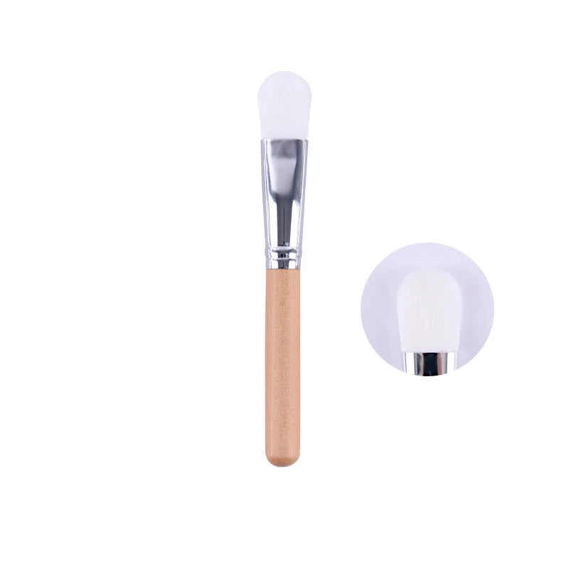 Zonyin Custom Private Label Facial Mask Brush Applicator Professional Makeup Vegan Wooden Face Mask Brush Soft Hair Wholesale
