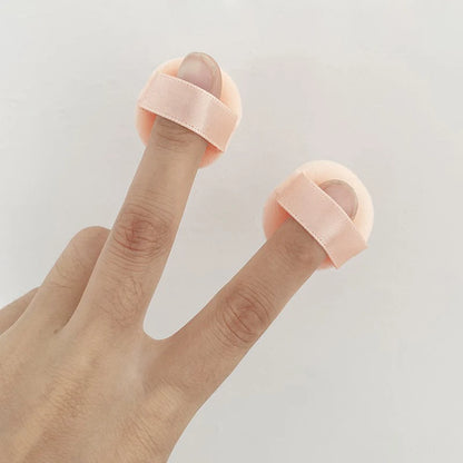 Zonyin Wholesale Mini Powder Puff Super Soft Small Finger Velvet Face Makeup Cosmetic Powder Puff for Women