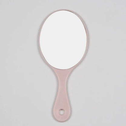 Zonyin Promotional Plastic Portable Handheld Makeup Mirrors Lightweight Private Label Oval Small Hand Held Mirror Logo Custom