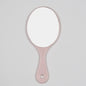 Zonyin Promotional Plastic Portable Handheld Makeup Mirrors Lightweight Private Label Oval Small Hand Held Mirror Logo Custom