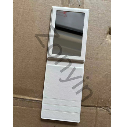 Zonyin High Quality White Rectangle PU Leather Folding Mirror LOW MOQ Custom Logo Portable Makeup Vanity Mirror for Travel