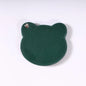 Zonyin Customized Personalized Logo Pu Leather Glass Mirror Lovely Black Bear Shaped Pocket Makeup Mirrors for Travel