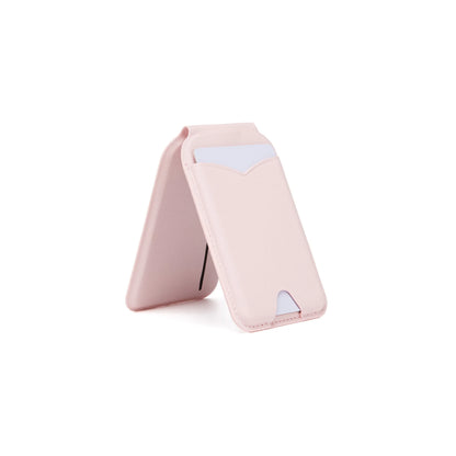 Zonyin Custom logo Magnetic MagSafe Makeup Mirror with Wallet for iPhone Foldable Mirror Card Holder Leather Pocket Mirror